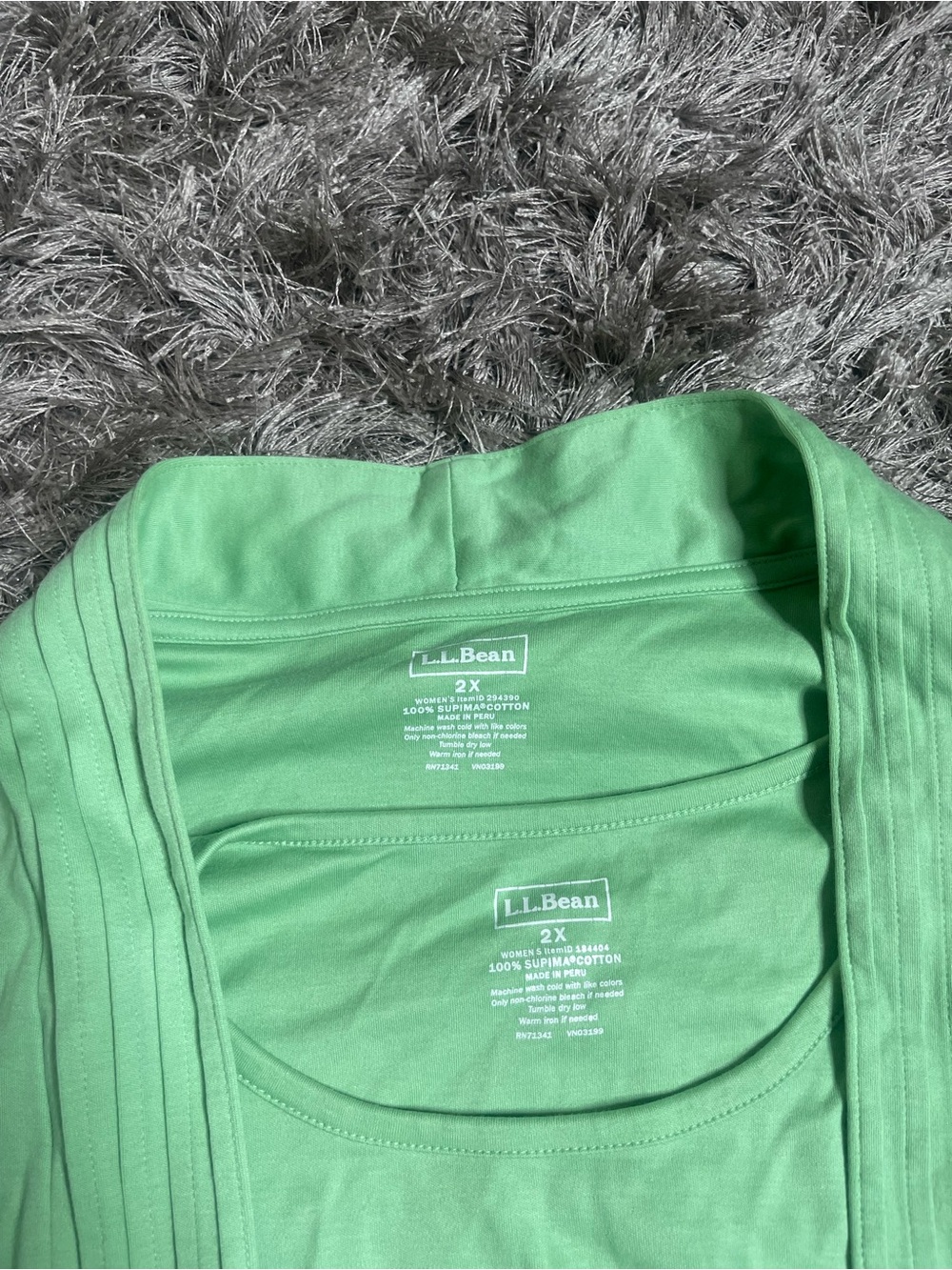 L.L. Bean Women's Mint Green Tank & Cardigan Set - 2X